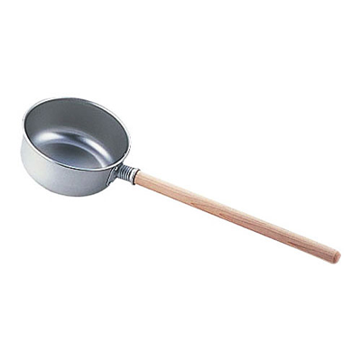 災害用水杓14cm (アルマイト 水杓子)