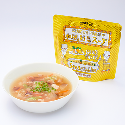 とり肉とカツオ出汁の和風野菜スープ(40食セット)